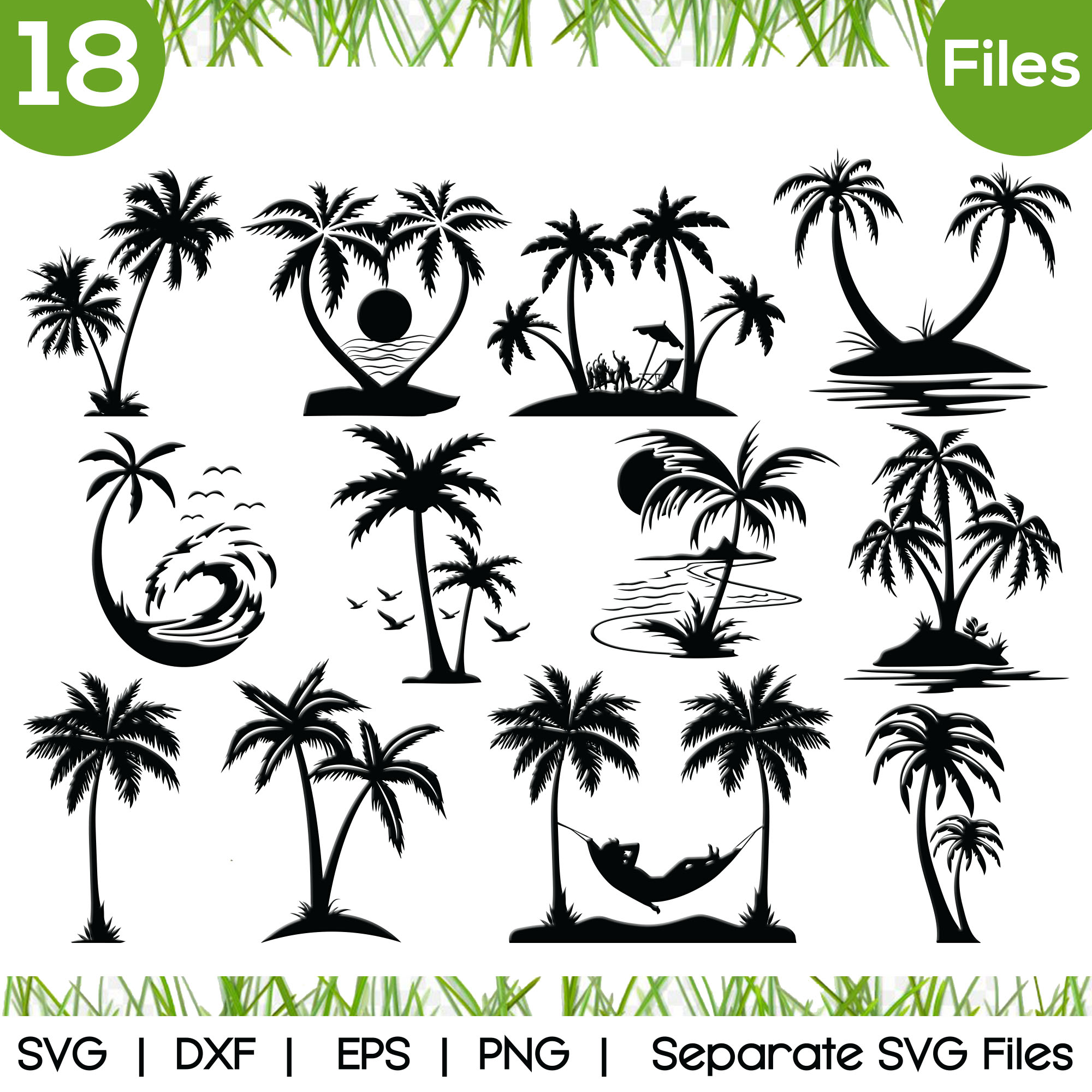 Eps Dxf Files For Cricut Vector Palm Cut Files For Silhouette Png Palm