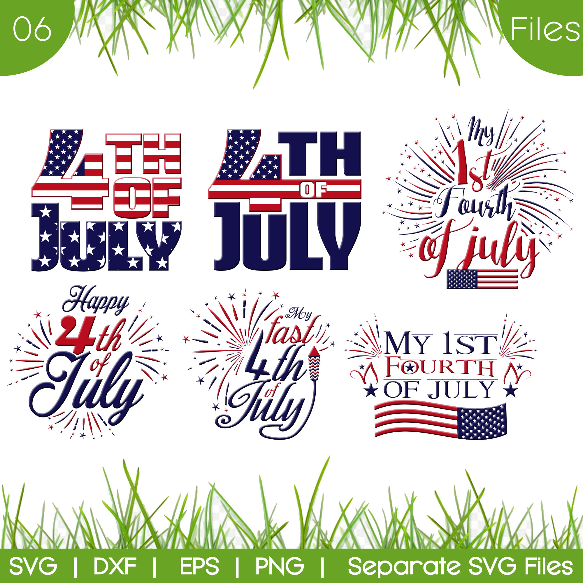 Land of the Free 4th of July SVG Cut File