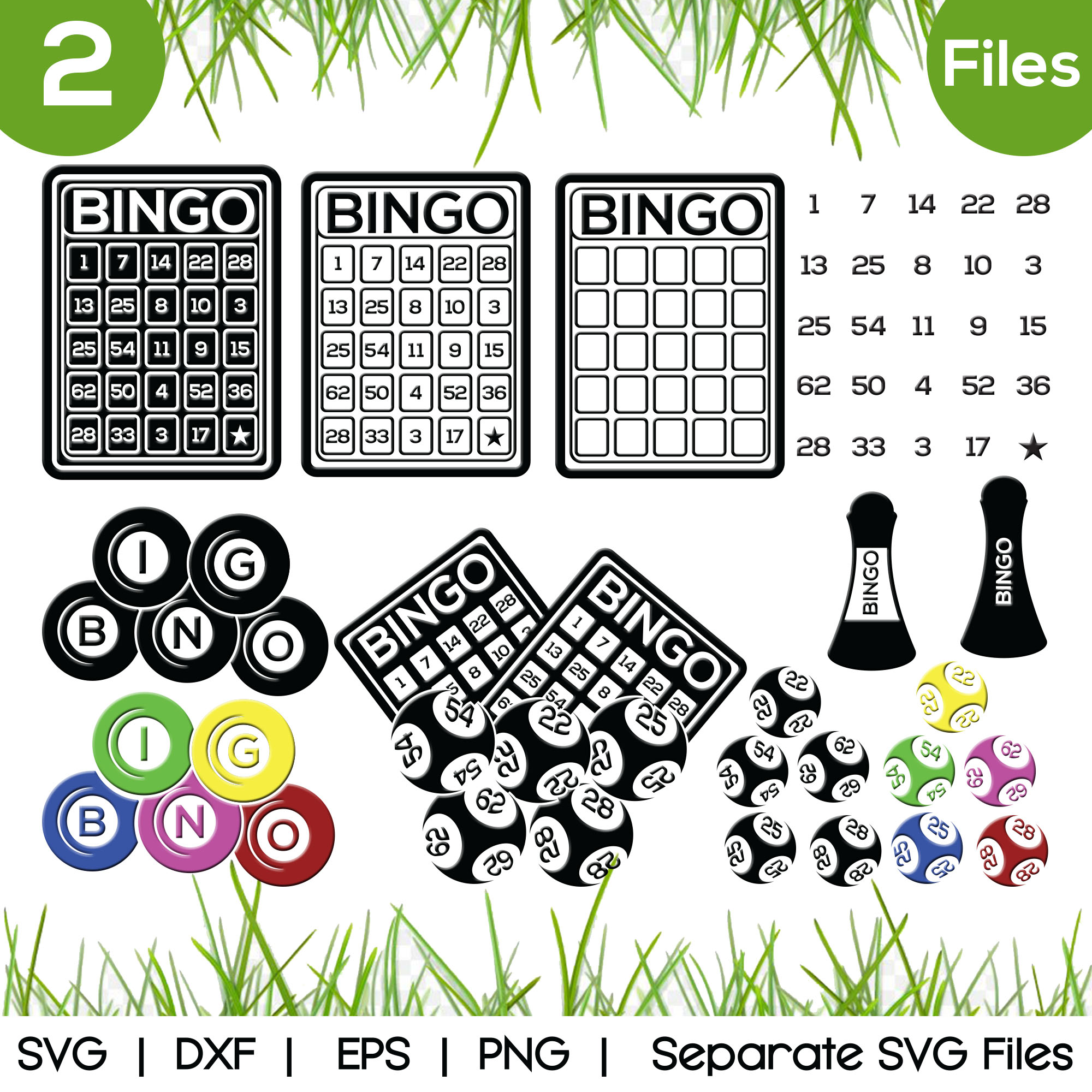 Bingo SVG Cut Files - vector svg format