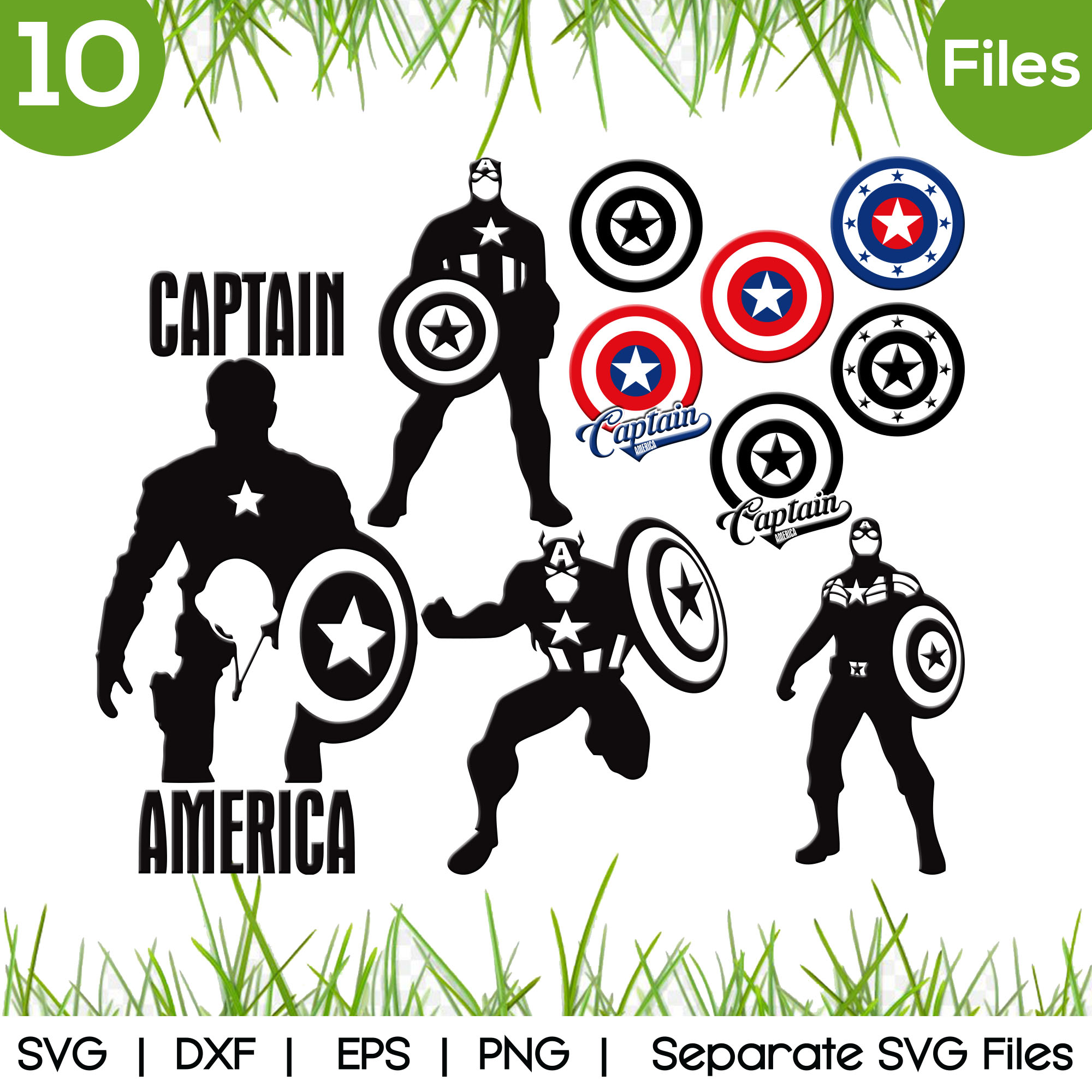 Cricut Captain America SVG and PNG Digital Files 