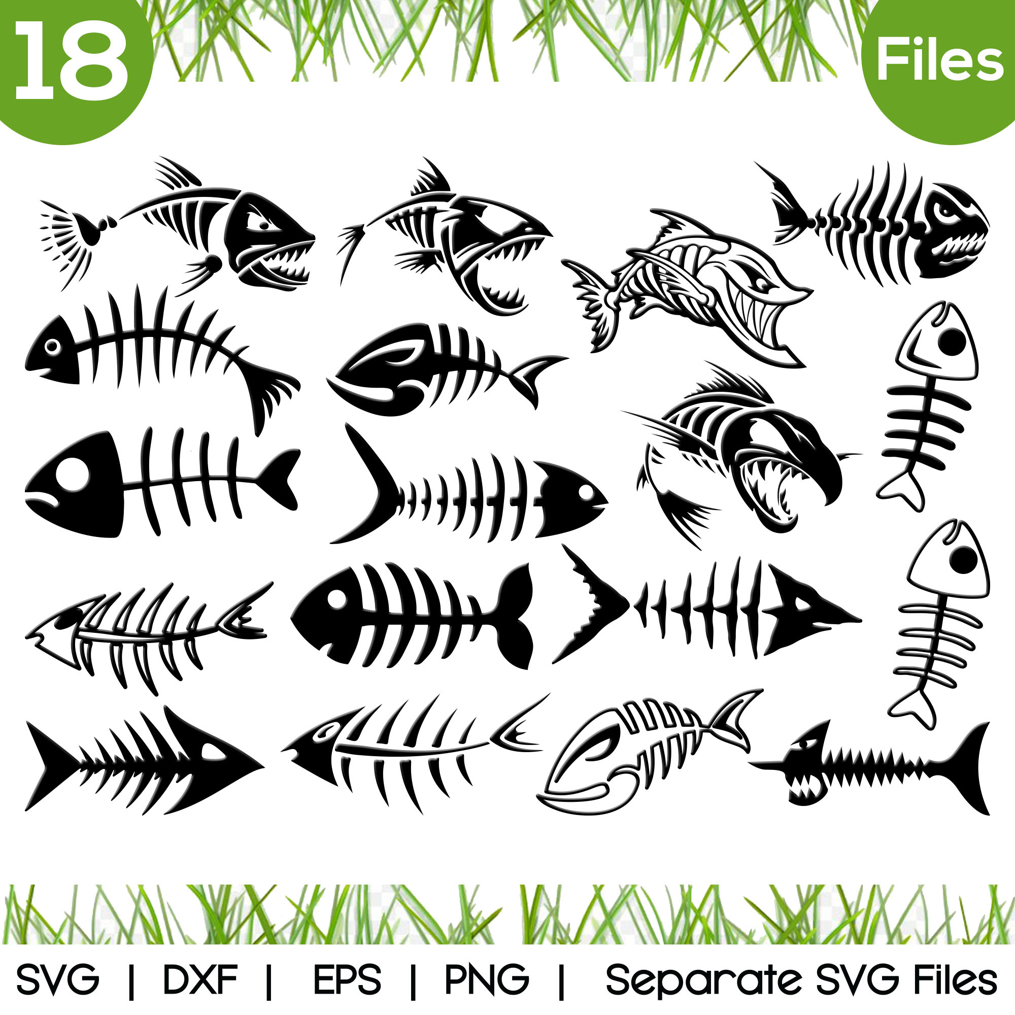 Download Fish Bone SVG Cut Files - vector svg format