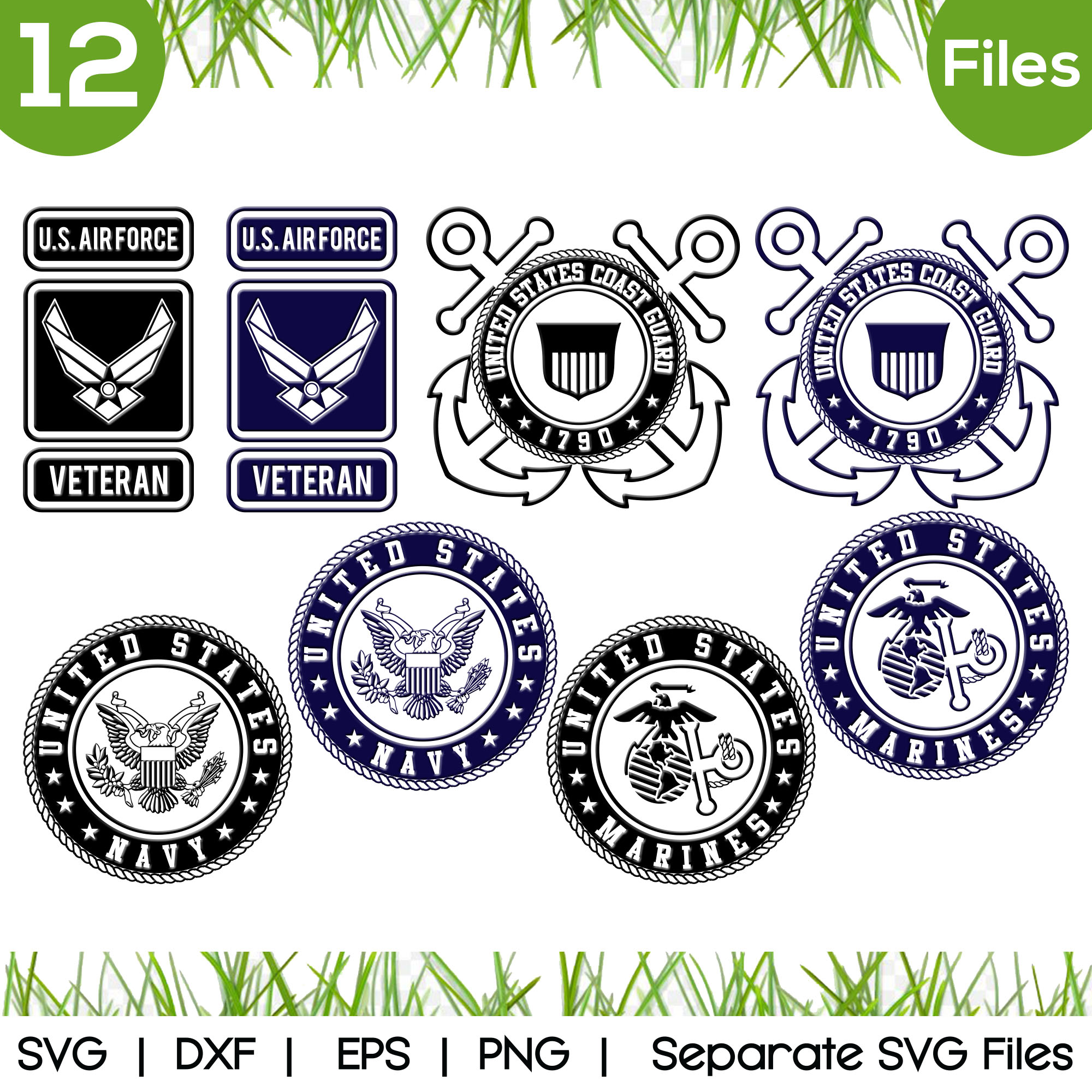 Military Logos SVG Cut Files - vector svg format