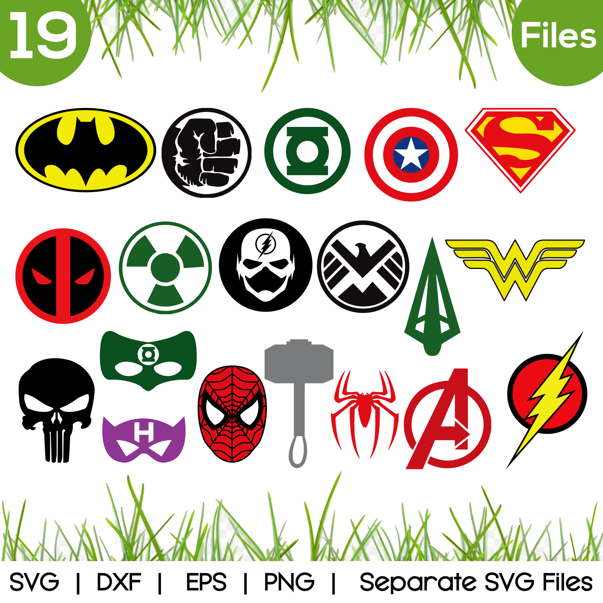 Download Superhero Logo SVG Cut Files - vector svg format