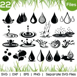 water droplets svg
