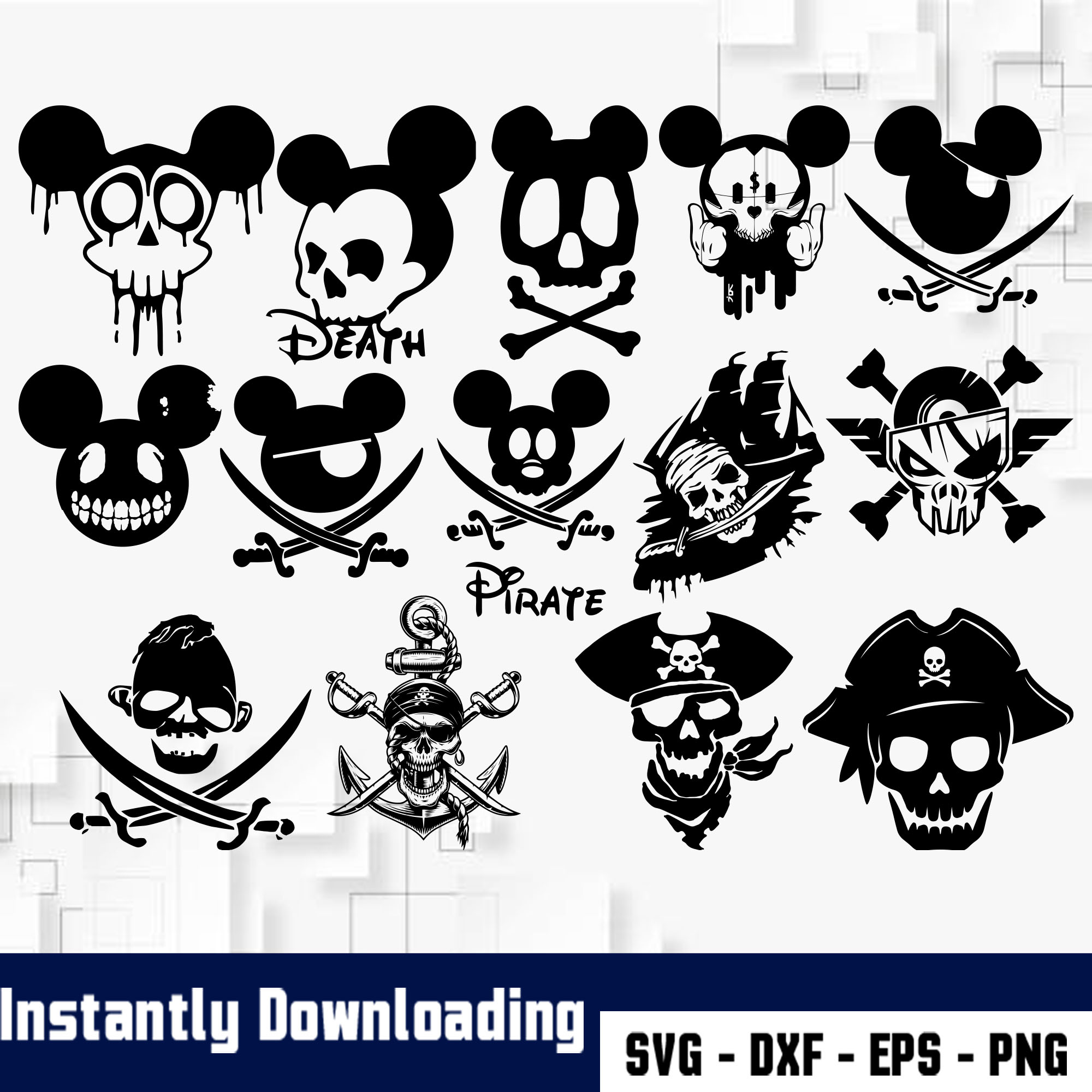 Mickey Pirate SVG & PNG free cut files - Free SVG Download