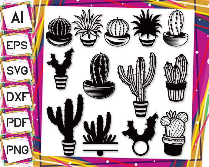 Cactus SVG Cut Files - vector svg format