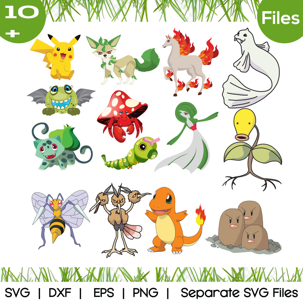 Mew SVG & PNG Pokemon SVG - Cricut cut file